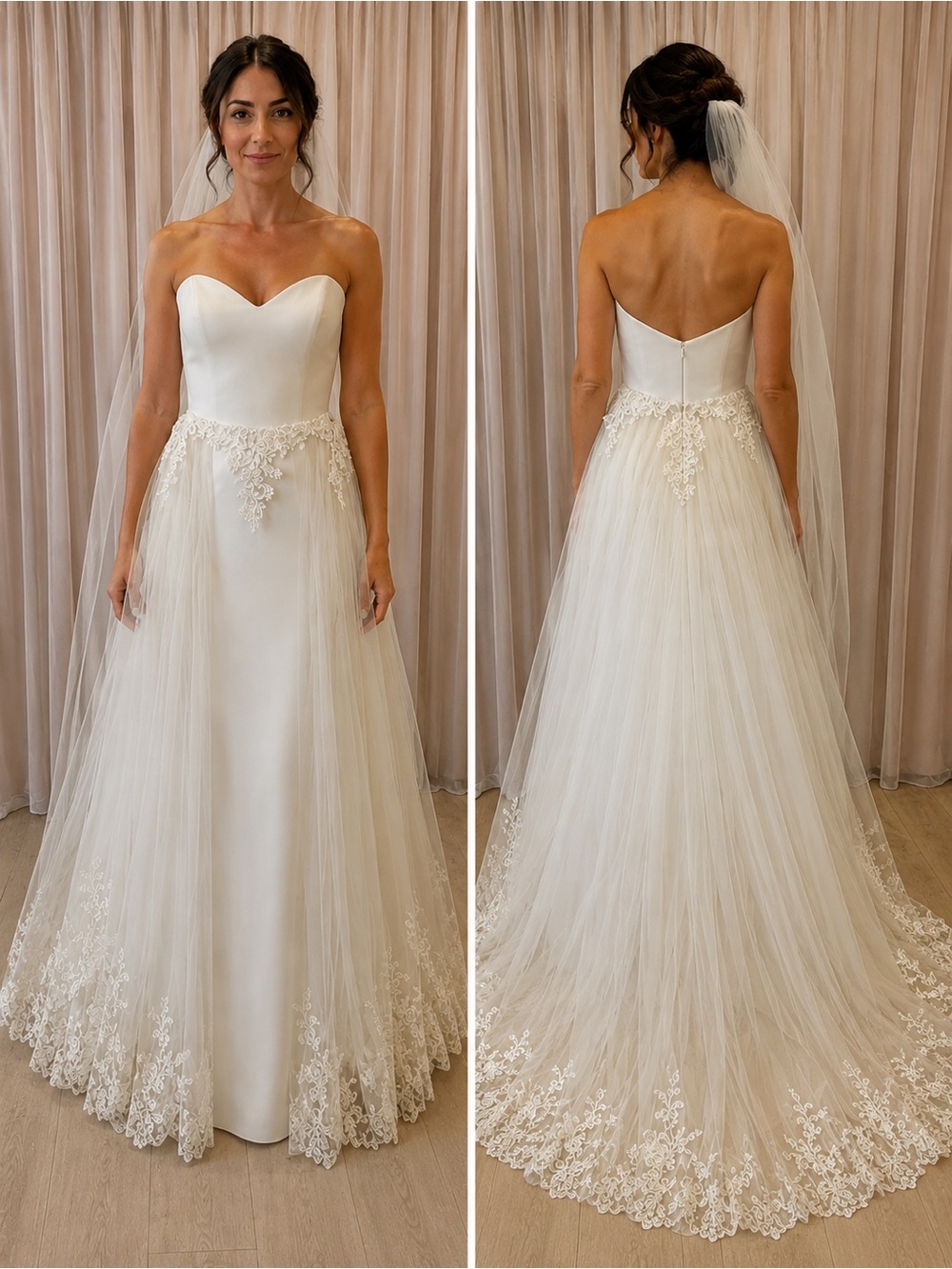 Detachable Lace Tulle Skirt